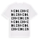 White t-shirt med Medlen ordlek t-shirt