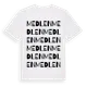 White t-shirt med Medlen ordlek t-shirt