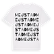 White t-shirt med Mejstad ordlek t-shirt