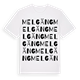 White t-shirt med Melgäng ordlek t-shirt