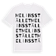 White t-shirt med Melinsstället ordlek t-shirt