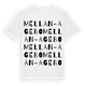 Mellan-Agebo ordlek t-shirt