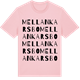 Pink Cotton t-shirt med Mellan Karsbo ordlek t-shirt