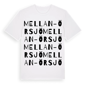 Mellan-Örsjö ordlek t-shirt – ekologisk bomull t-shirt från Pinshirt