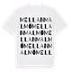 White t-shirt med Mellanmalmö ordlek t-shirt