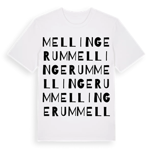 Mellingerum ordlek t-shirt – ekologisk bomull t-shirt från Pinshirt