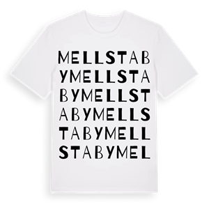 Mellstaby ordlek t-shirt – ekologisk bomull t-shirt från Pinshirt