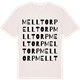 Vintage White t-shirt med Melltorp ordlek t-shirt