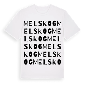 Melskog ordlek t-shirt – ekologisk bomull t-shirt från Pinshirt