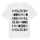 White t-shirt med Mickelsmad Och Maderna ordlek t-shirt