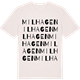 Vintage White t-shirt med Milhagen ordlek t-shirt