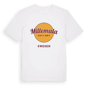 Millemåla cirkel t-shirt – ekologisk bomull t-shirt från Pinshirt
