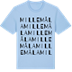 Blue Soul t-shirt med Millemåla ordlek t-shirt