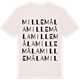 Vintage White t-shirt med Millemåla ordlek t-shirt