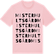 Pink Cotton t-shirt med Misterhults gård ordlek t-shirt