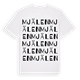 White t-shirt med Mjälen ordlek t-shirt