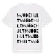 White t-shirt med Mjödehult ordlek t-shirt