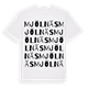 White t-shirt med Mjölnäs ordlek t-shirt