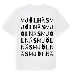 Mjölnäs ordlek t-shirt – ekologisk bomull t-shirt från Pinshirt