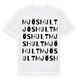 White t-shirt med Mjöshult ordlek t-shirt