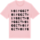 Pink Cotton t-shirt med Mobygget ordlek t-shirt