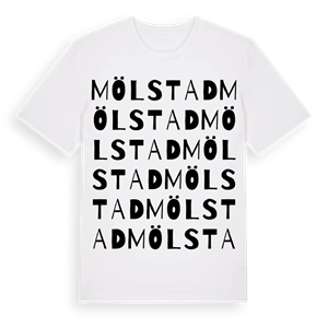 Mölstad ordlek t-shirt – ekologisk bomull t-shirt från Pinshirt