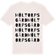 Vintage White t-shirt med Möltorps gård ordlek t-shirt