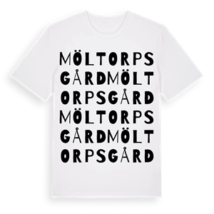 Möltorps gård ordlek t-shirt – ekologisk bomull t-shirt från Pinshirt