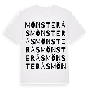 Mönsterås ordlek t-shirt – ekologisk bomull t-shirt från Pinshirt
