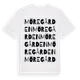 White t-shirt med Möregården ordlek t-shirt