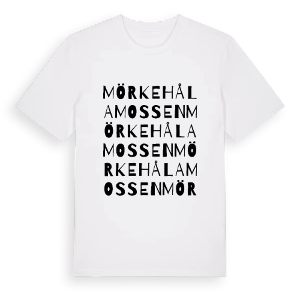 Mörkehålamossen ordlek t-shirt – ekologisk bomull t-shirt från Pinshirt