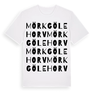 Mörkgölehorv ordlek t-shirt – ekologisk bomull t-shirt från Pinshirt