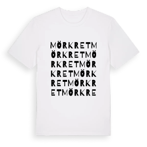Mörkret ordlek t-shirt – ekologisk bomull t-shirt från Pinshirt