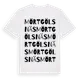 White t-shirt med Mörtgölsnäs ordlek t-shirt