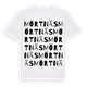 White t-shirt med Mörtnäs ordlek t-shirt