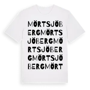 Mörtsjöberg ordlek t-shirt – ekologisk bomull t-shirt från Pinshirt
