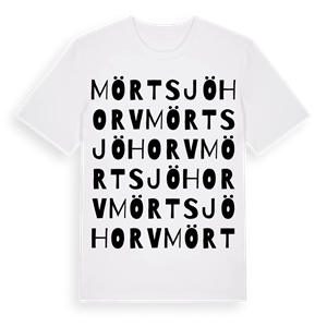 Mörtsjöhorv ordlek t-shirt – ekologisk bomull t-shirt från Pinshirt