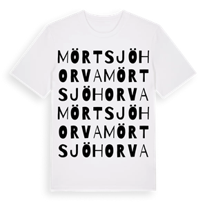 Mörtsjöhorva ordlek t-shirt – ekologisk bomull t-shirt från Pinshirt