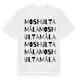 White t-shirt med Moshultamåla ordlek t-shirt