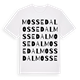 White t-shirt med Mossedal ordlek t-shirt