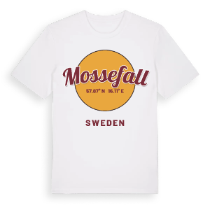 Mossefall cirkel t-shirt – ekologisk bomull t-shirt från Pinshirt