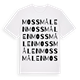 White t-shirt med Mossmålen ordlek t-shirt
