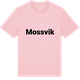 Pink Cotton t-shirt med Mossvik fetstil t-shirt