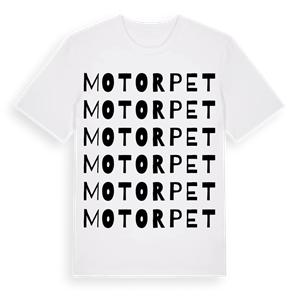 Motorpet ordlek t-shirt – ekologisk bomull t-shirt från Pinshirt