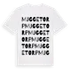 White t-shirt med Muggetorp ordlek t-shirt