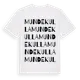 White t-shirt med Mundekulla ordlek t-shirt