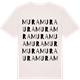 Vintage White t-shirt med Mura ordlek t-shirt