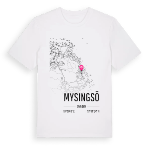 Mysingsö karta t-shirt – ekologisk bomull t-shirt från Pinshirt