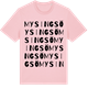 Pink Cotton t-shirt med Mysingsö ordlek t-shirt