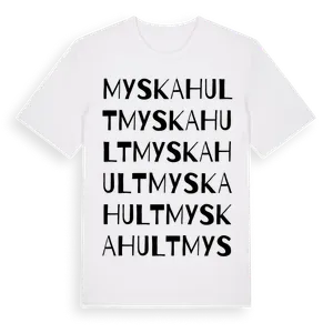 Myskahult ordlek t-shirt – ekologisk bomull t-shirt från Pinshirt